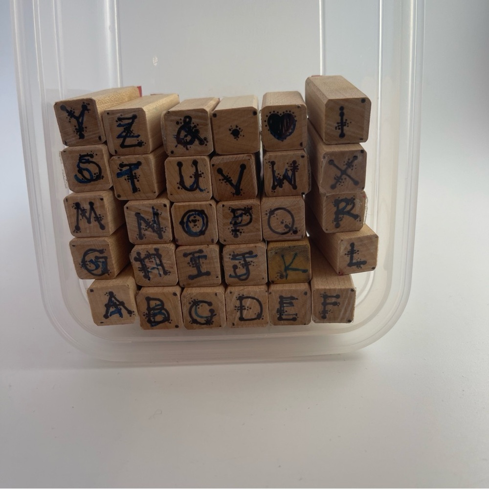 Rubber Alphabet Upper Case Stamps Set of 30